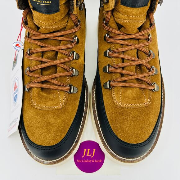 Pajar Men's Yak Cognac Suede Waterproof Lace Up Winter Boots Size 41 EU/8-8.5 US - Picture 4 of 12